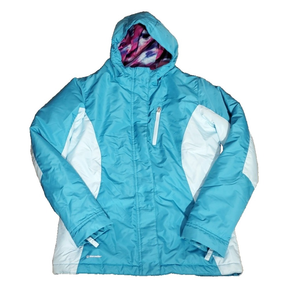 Champion C9 Girls Blue Puffer Coat Size XL 14/16